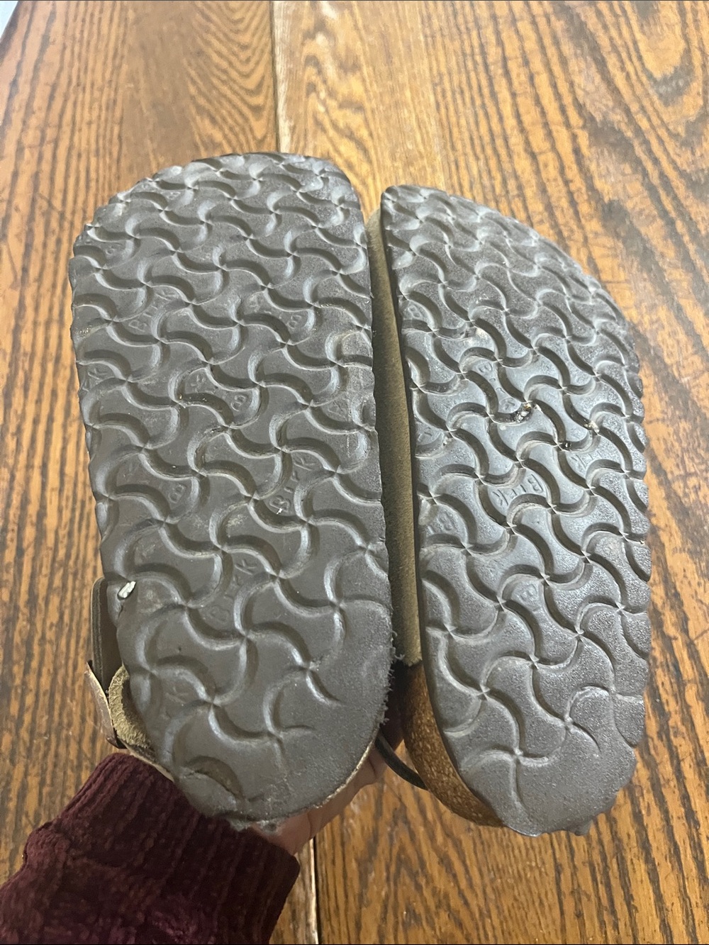 Birkenstock Tokio tan Suede Clogs - Picture 3 of 5